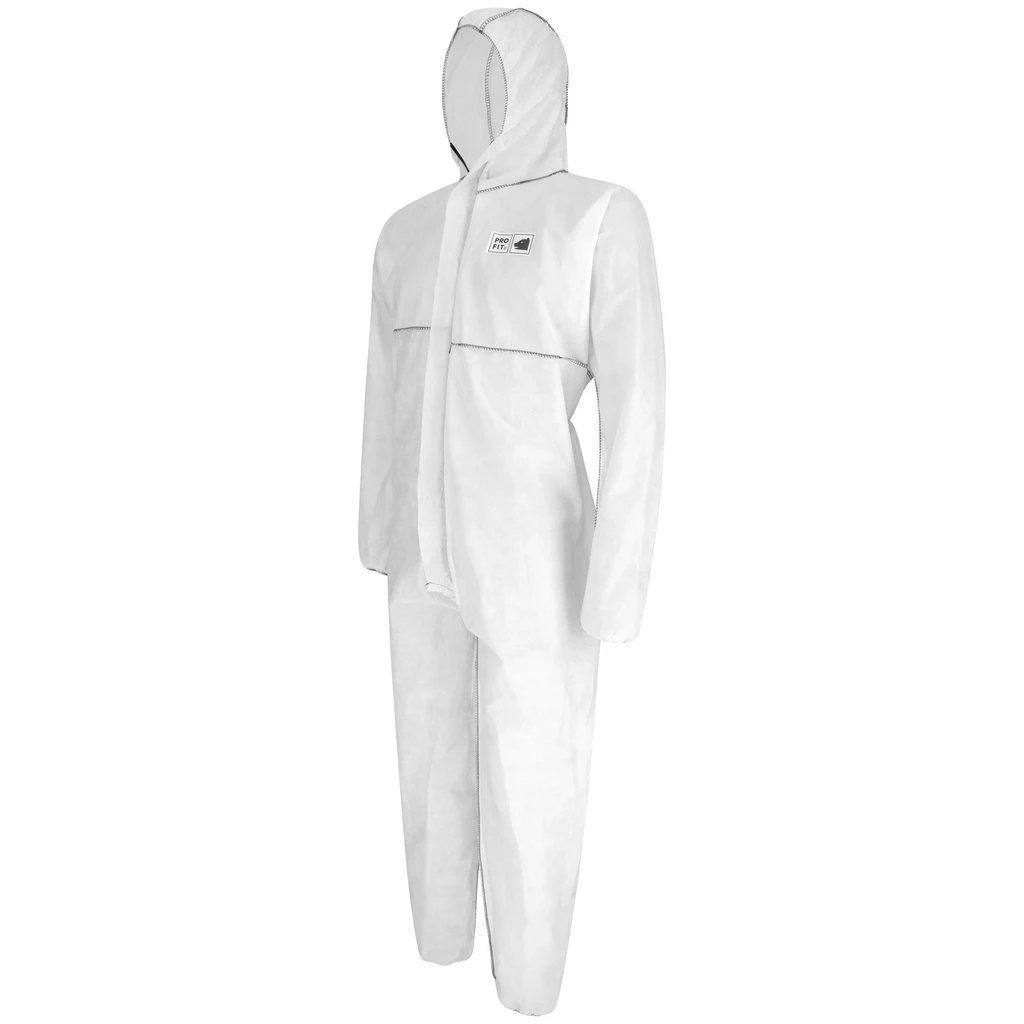 PRO FIT, SMS chemical protection overall, White, Disposable clothing
