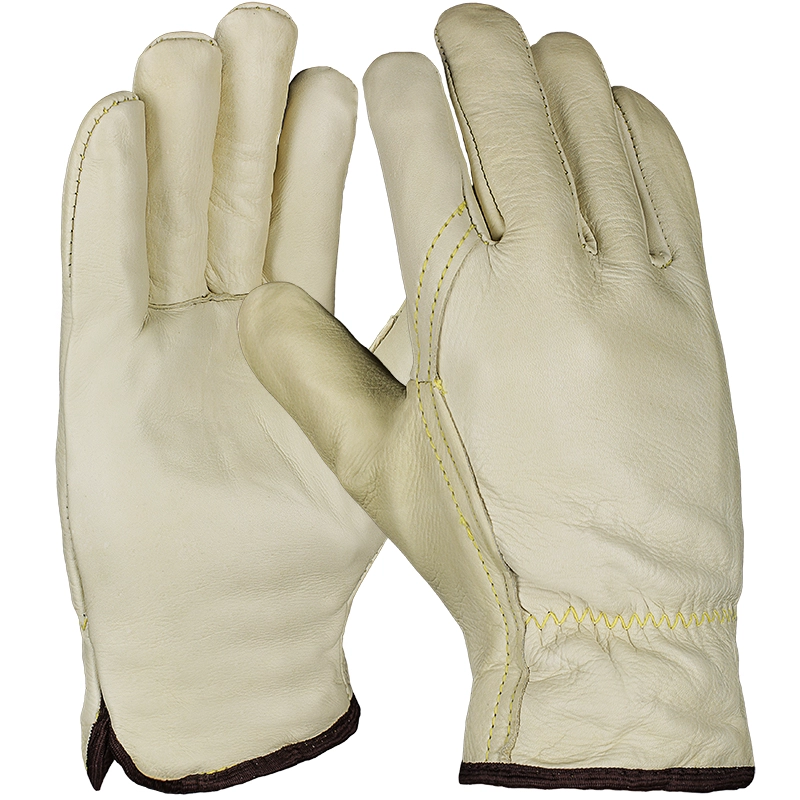 PRO FIT, cow leather glove, Light yellow, Leather gloves