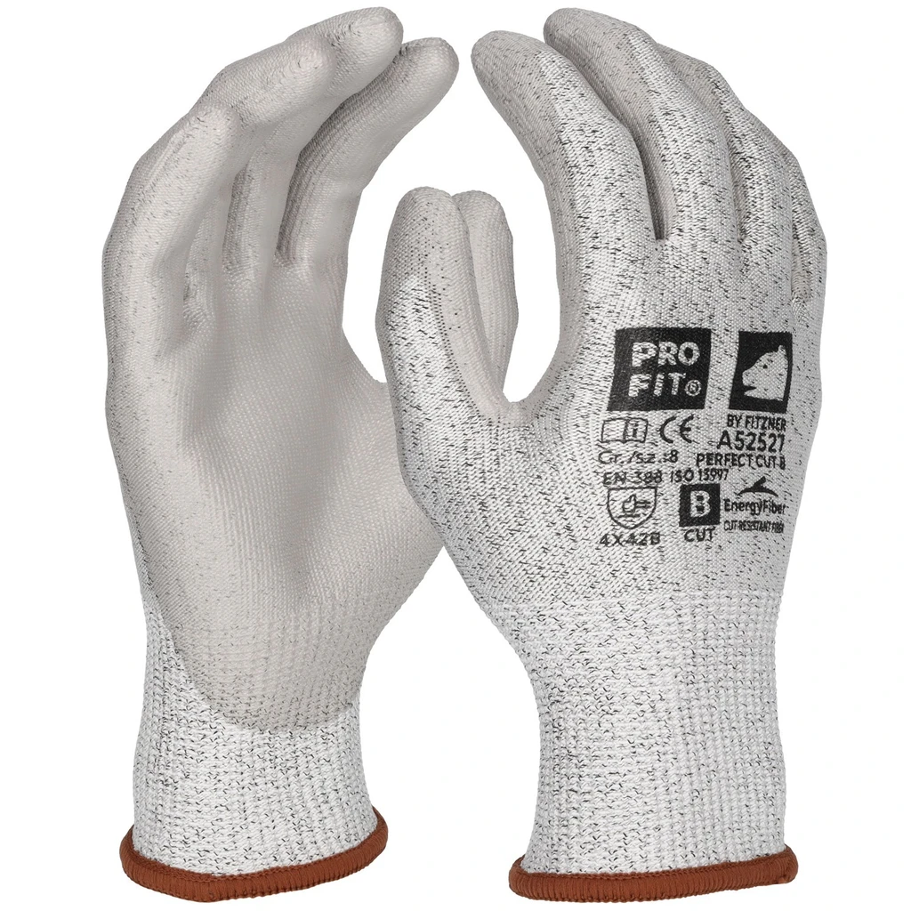 PRO FIT, PU cut resistance glove, Grey, Cut protection PU gloves