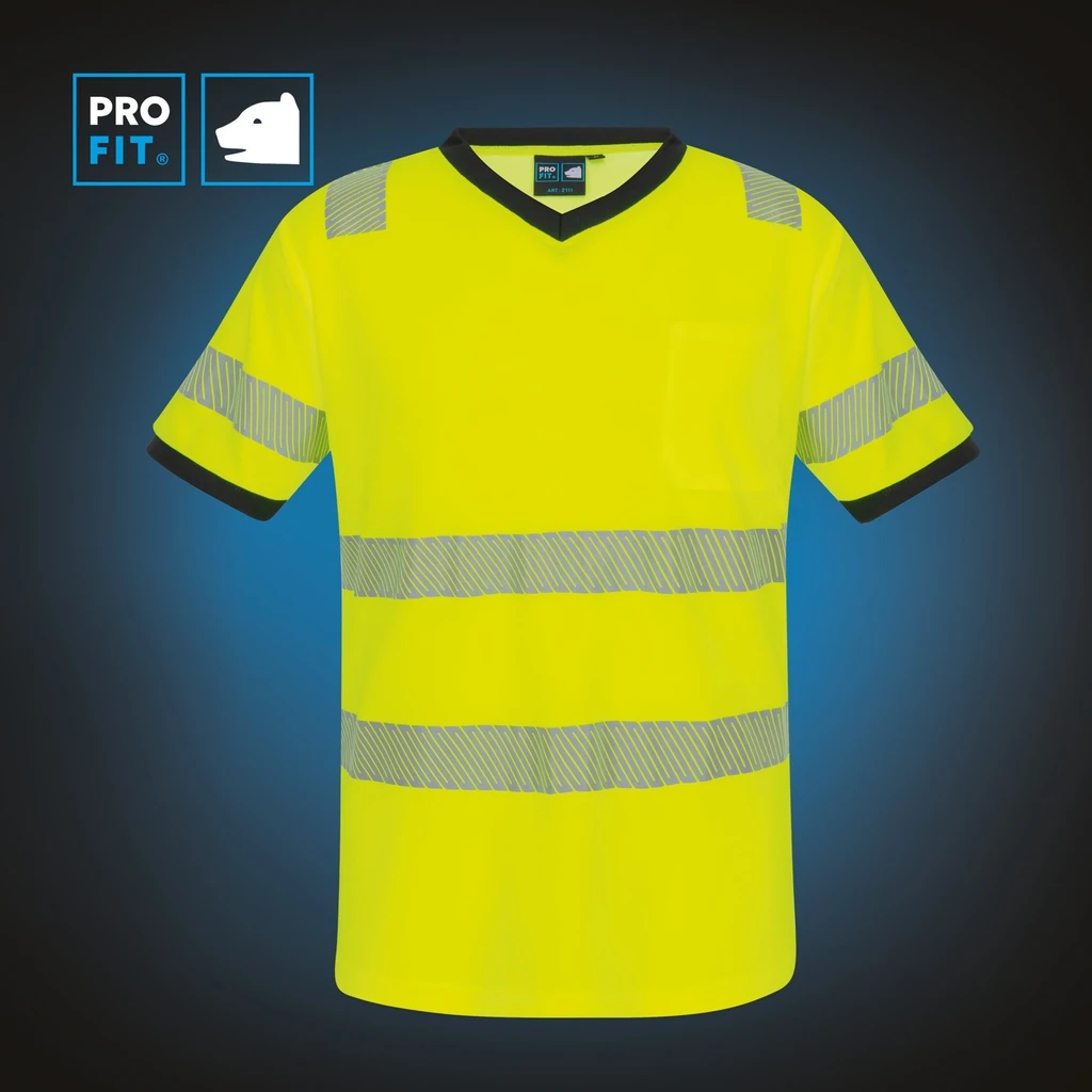 PRO FIT, High Visibility T-shirt, Neon Yellow, High-visibility clothing