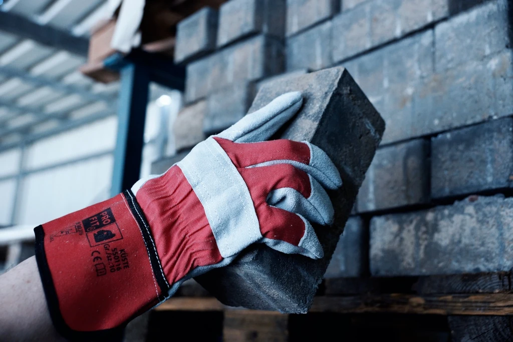 PRO FIT, cow split leather glove, Natural, Leather gloves