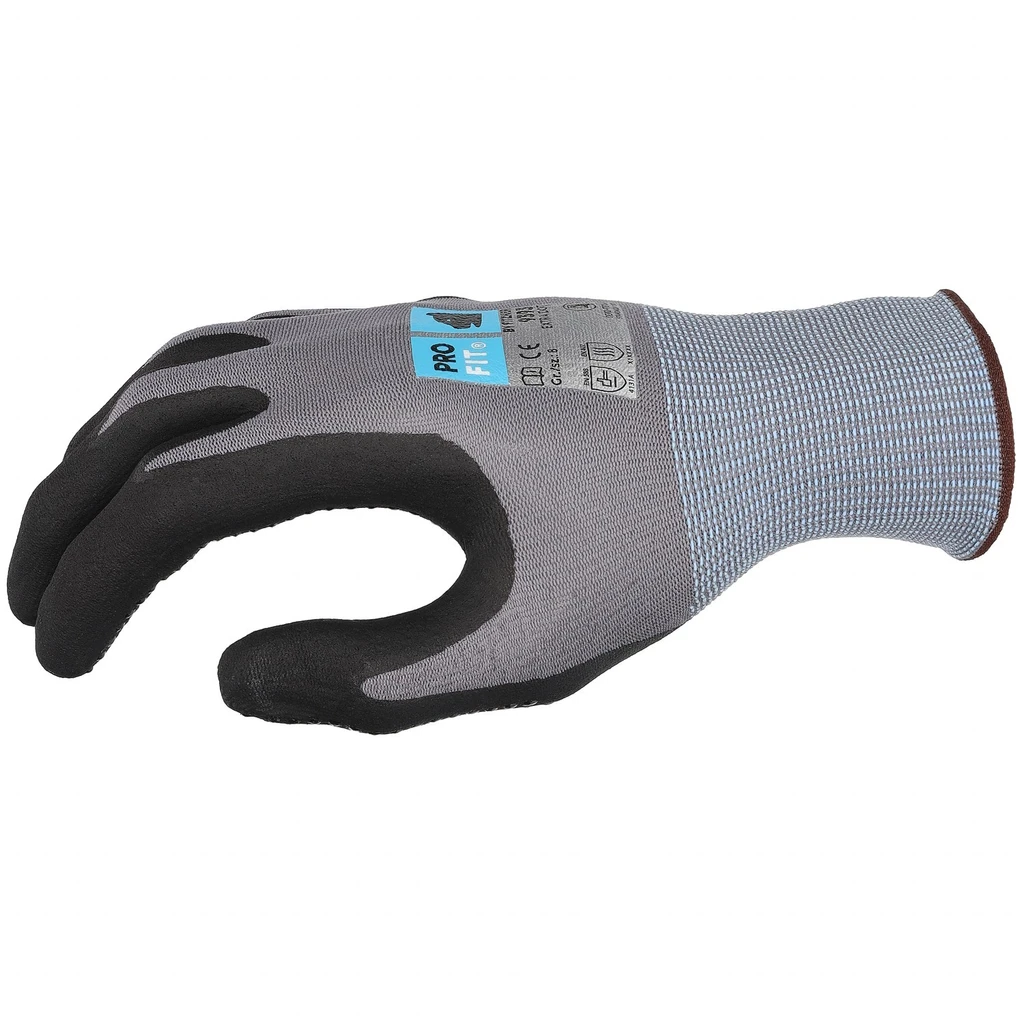 PRO FIT, EXTRA nitrile foam fine, Grey, Nitrile foam gloves