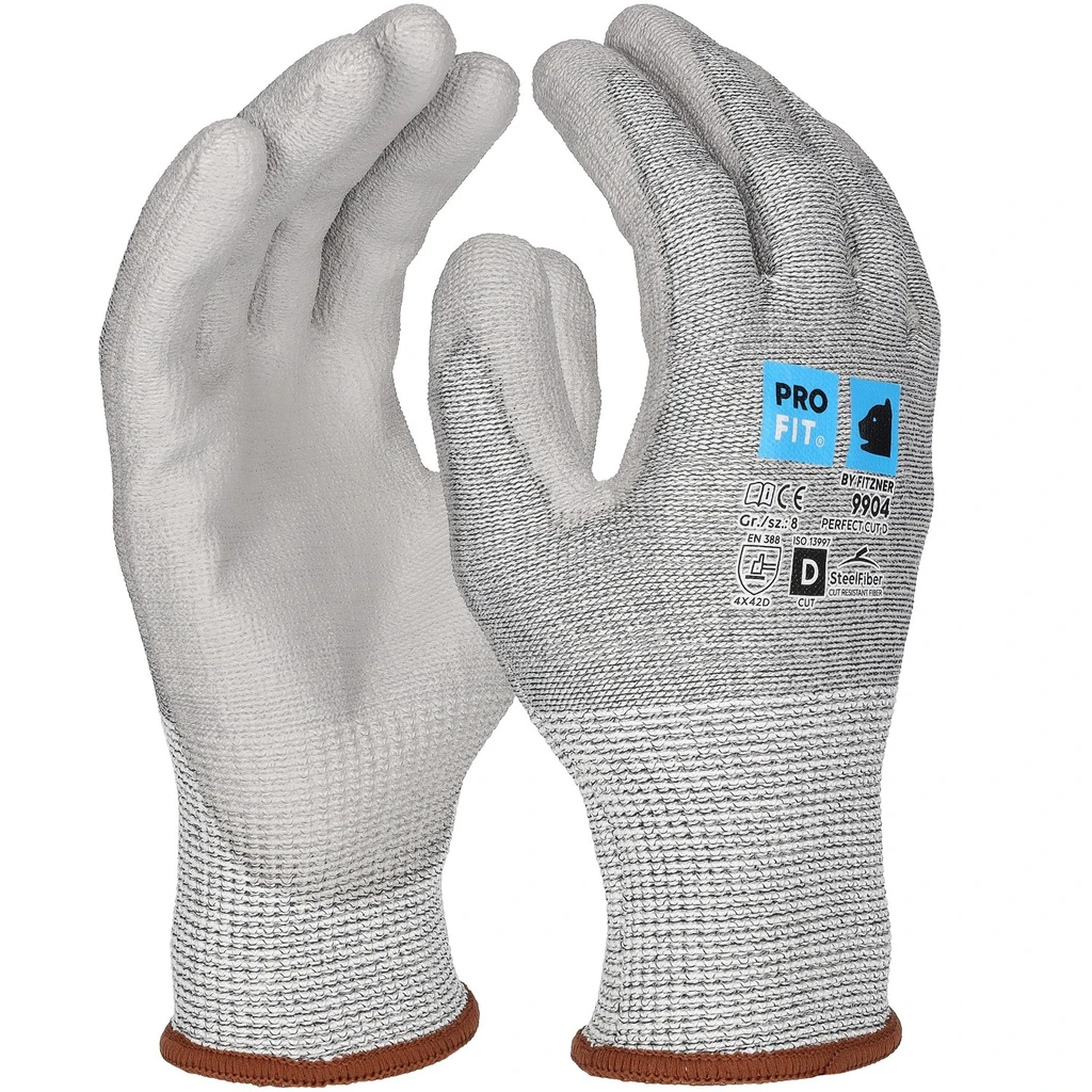 PRO FIT, PU cut resistance glove, Grey, Cut protection PU gloves