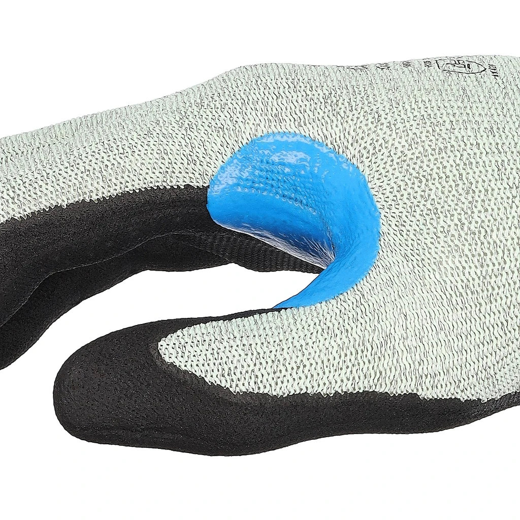 PRO FIT, nitrile cut resistance glove, Black, Green, Cut protection nitrile