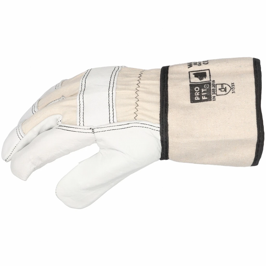 PRO FIT, cow full leather glove, Natural, Leather gloves