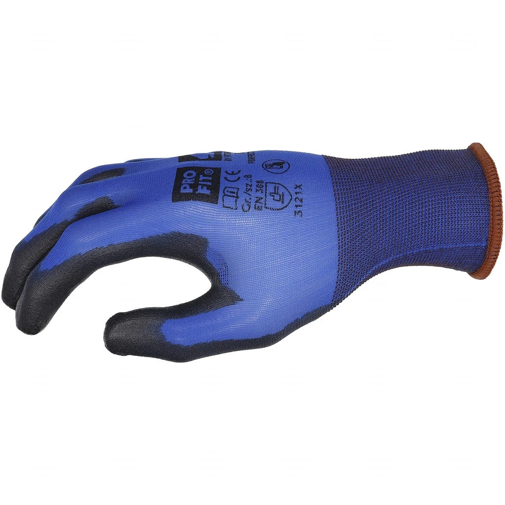 PRO FIT, PU glove Perfect Lite, Black, Blue, PU gloves