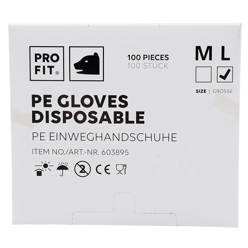PRO FIT, PE disposable glove, Blue, Disposable gloves