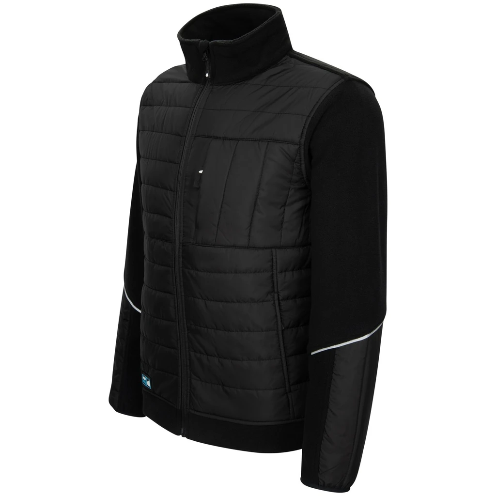 PRO FIT, fleece jacket hybrid black, Black, Jackets/Vests