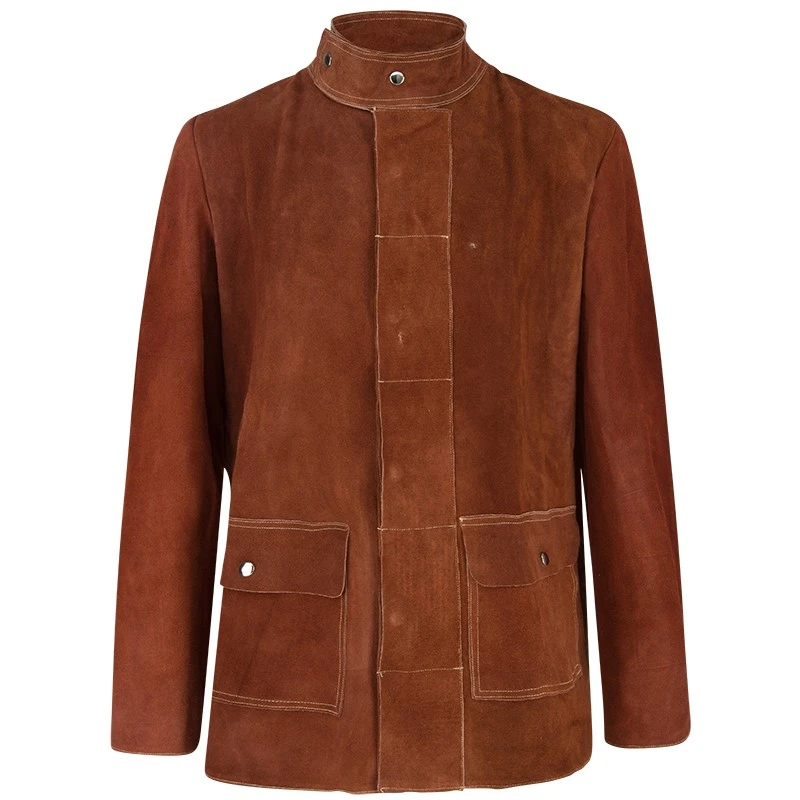 PRO FIT, sebatan leather jacket, Brown, Jackets/Vests