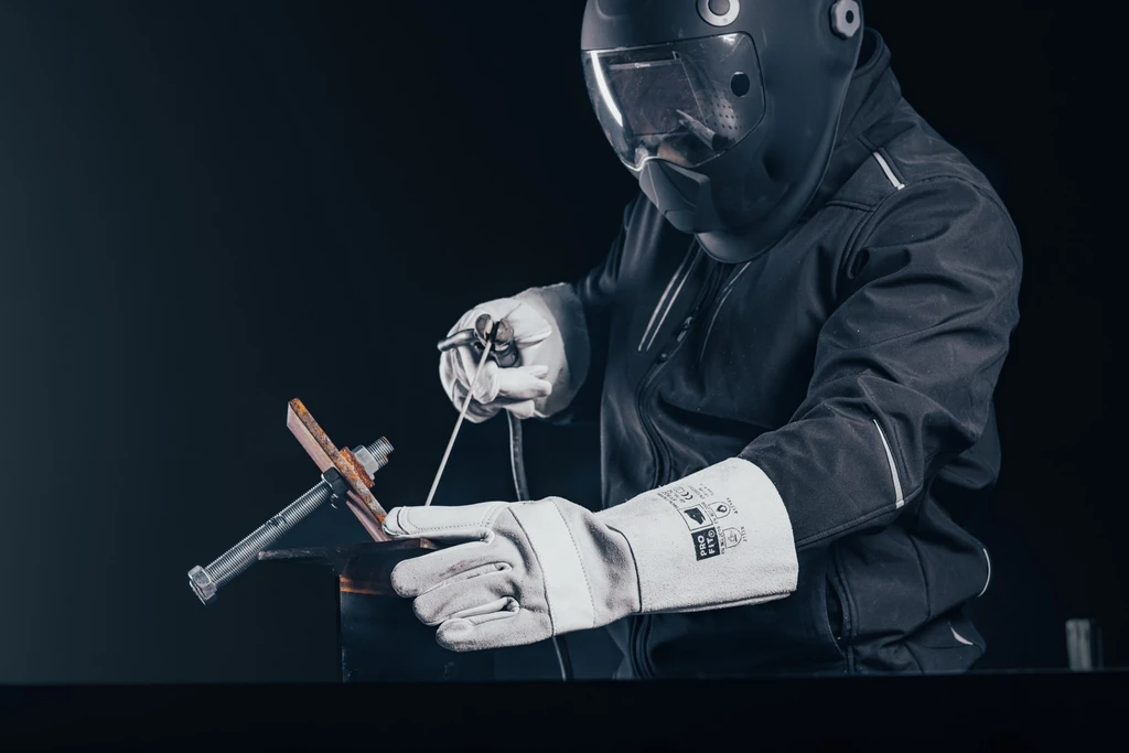 PRO FIT, combined cow leather welder`s, Natural, Welders