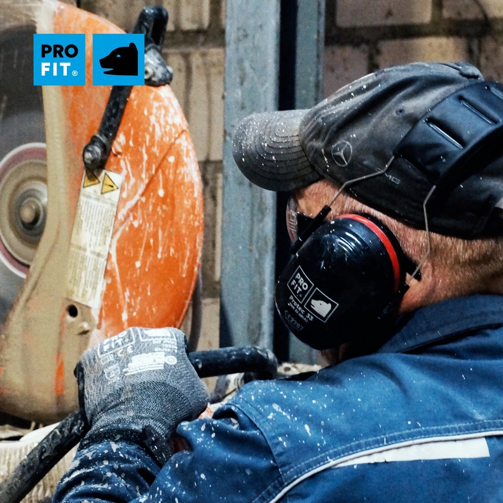 PRO FIT, Kapselgehörschutz "Protec 33", Rot, Schwarz, Gehörschutzkapseln