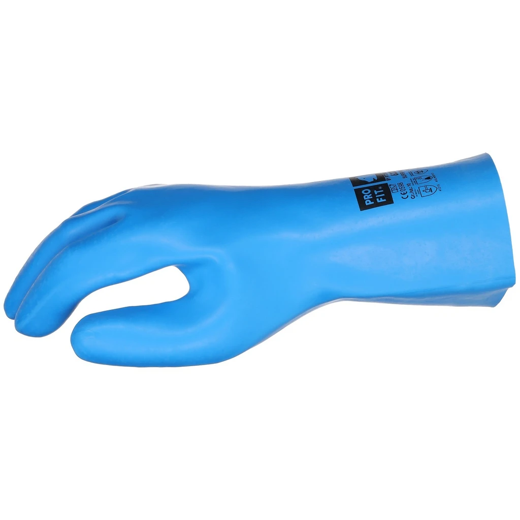 PRO FIT, latex chemical resistance glove, Blue, Chemical protection glove