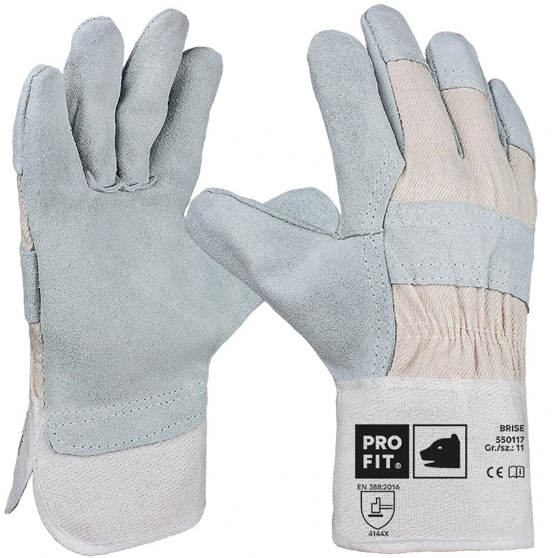 PRO FIT, cow split leather glove, Natural, Leather gloves