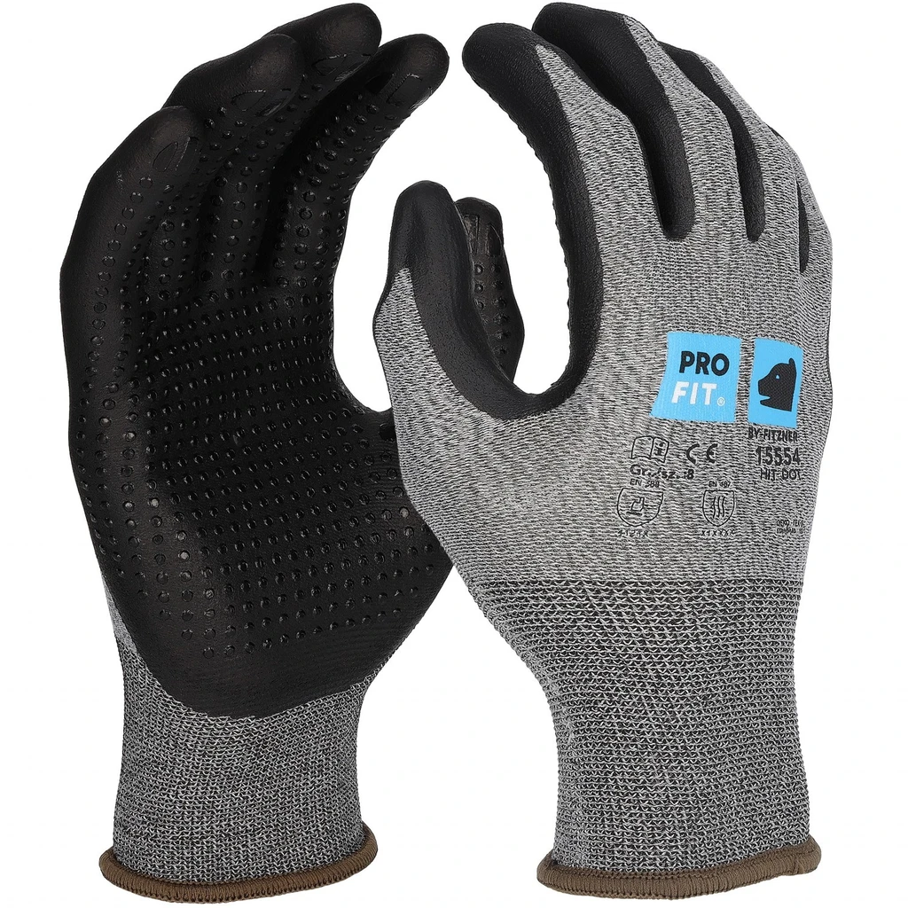 PRO FIT, nitrile foam glove maxim cool, Black, Grey, Nitrile foam gloves
