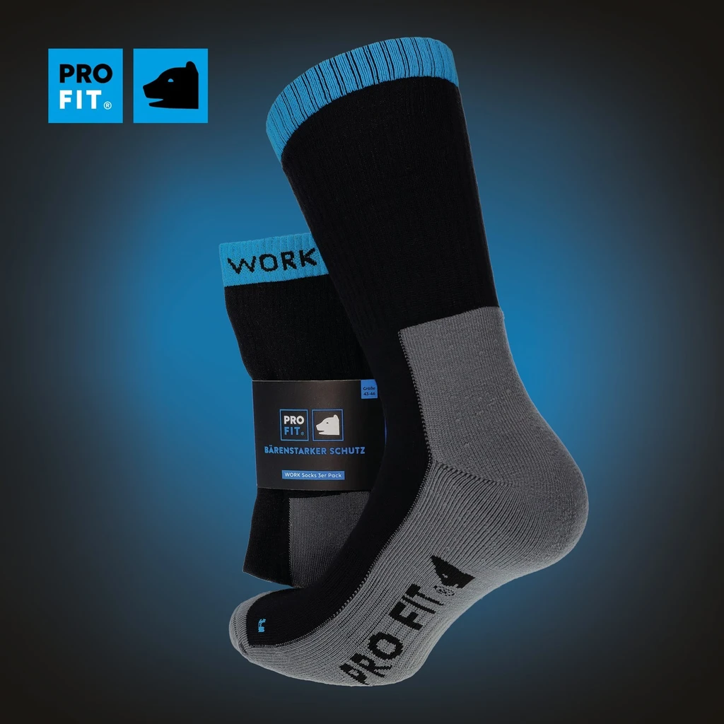 PRO FIT, work socks, Turquoise, Black, Accessories Shoes