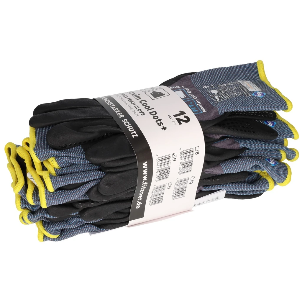 PRO FIT, nitrile foam glove maxim cool, Black, Grey, Nitrile foam gloves