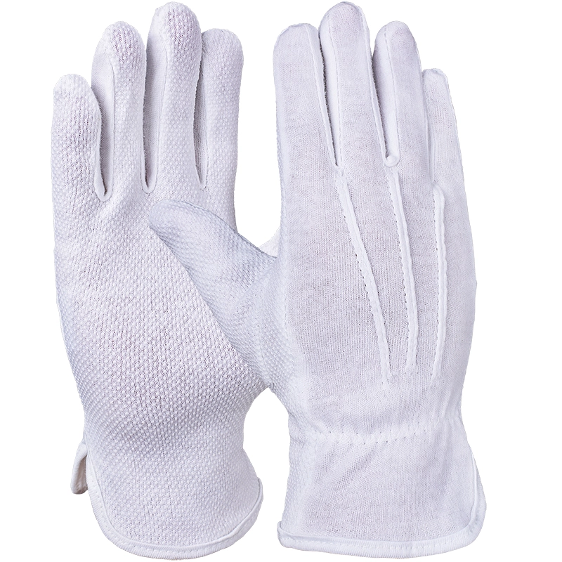 PRO FIT, polyamide/cotton finely knitted glove, White, dotted gloves