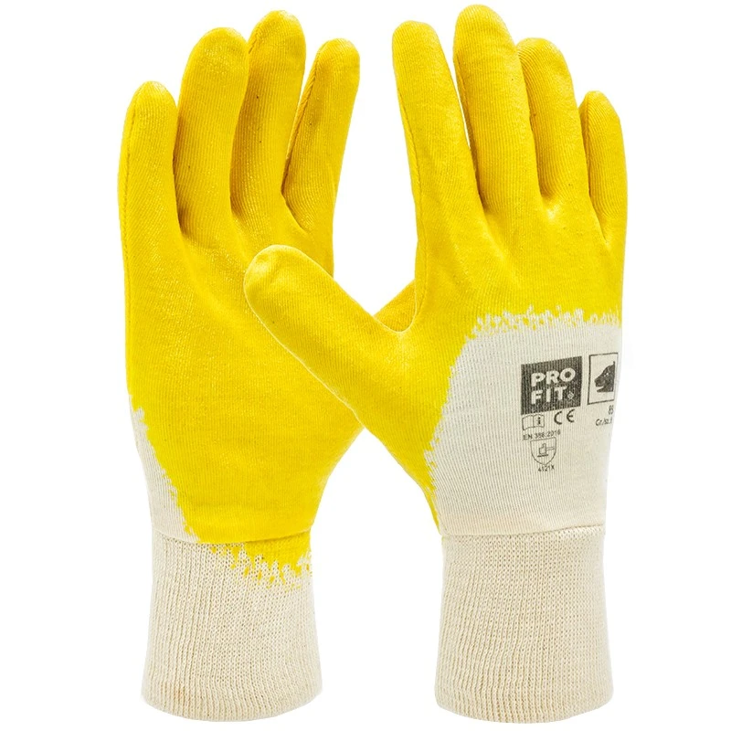 PRO FIT, Nitril Handschuhe, Gelb, Natur, Nitril Handschuhe