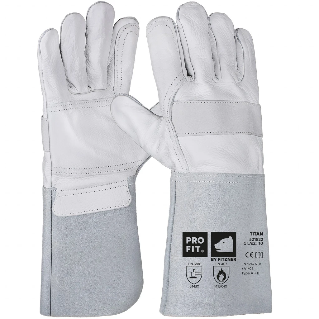 PRO FIT, cow full leather welder`s, Natural, Welders