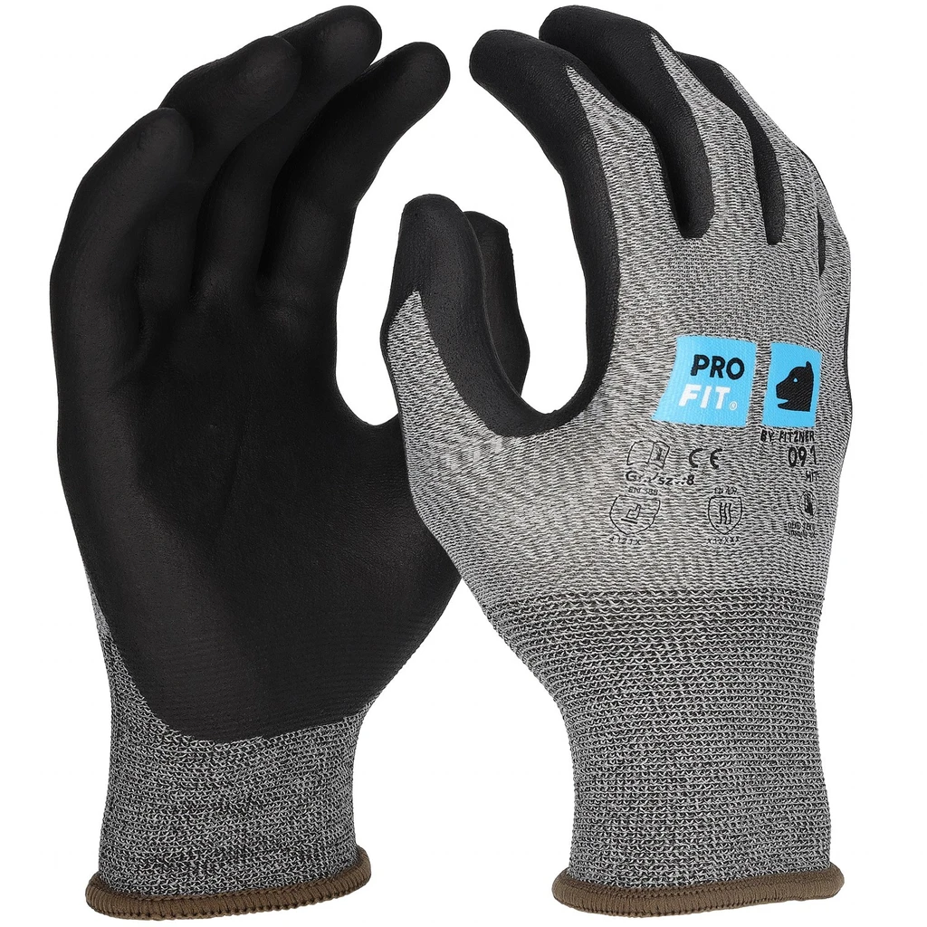 PRO FIT, nitrile foam glove maxim cool, Black, Grey, Nitrile foam gloves