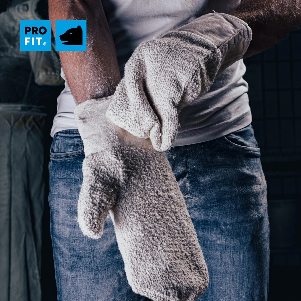 PRO FIT, heat protection glove, Natural, polyamide/cotton finely knitted glove