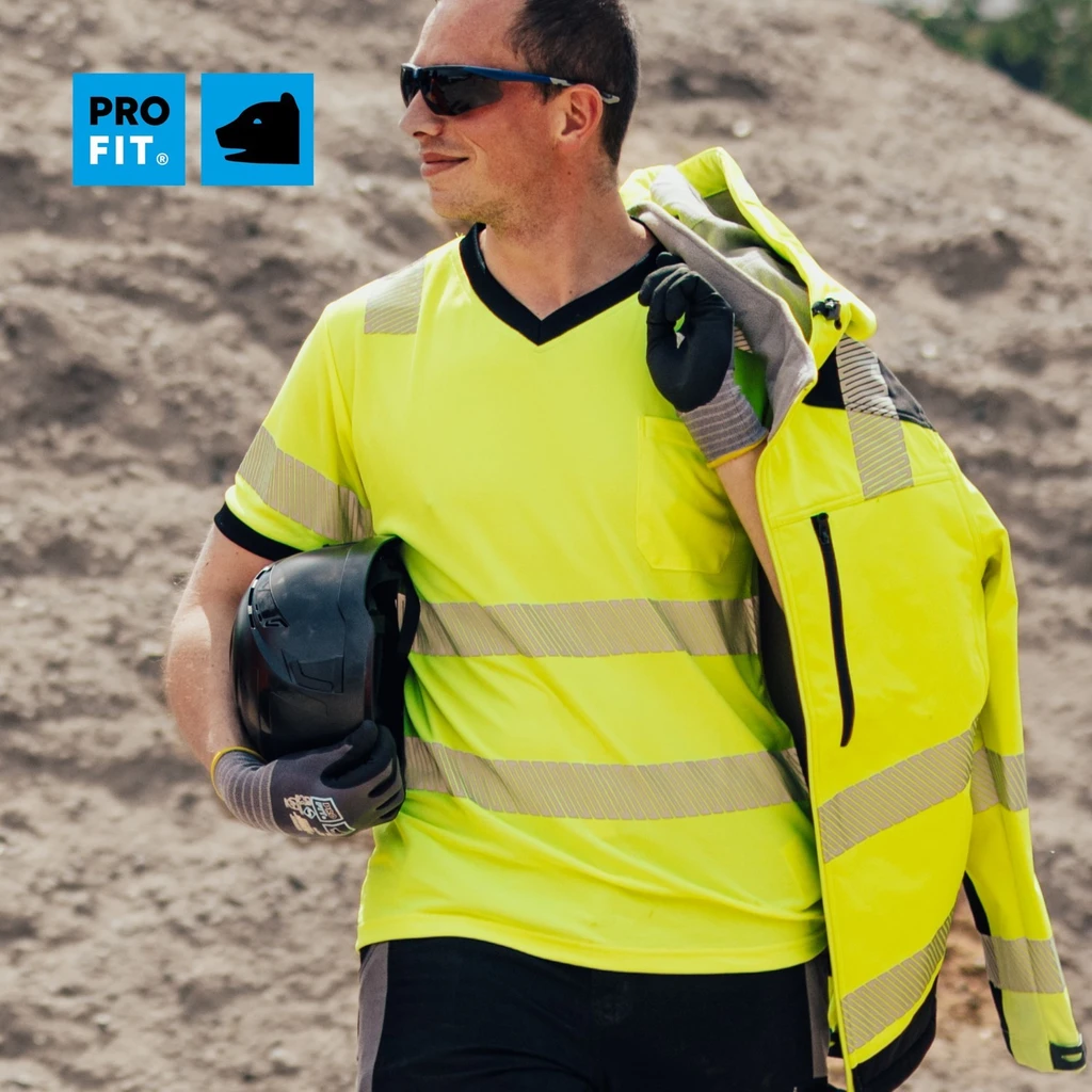 PRO FIT, High Visibility T-shirt, Neon Yellow, High-visibility clothing