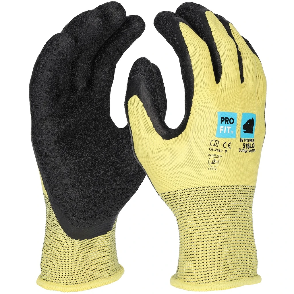 PRO FIT, latex glove, Black, Yellow, Latex gloves