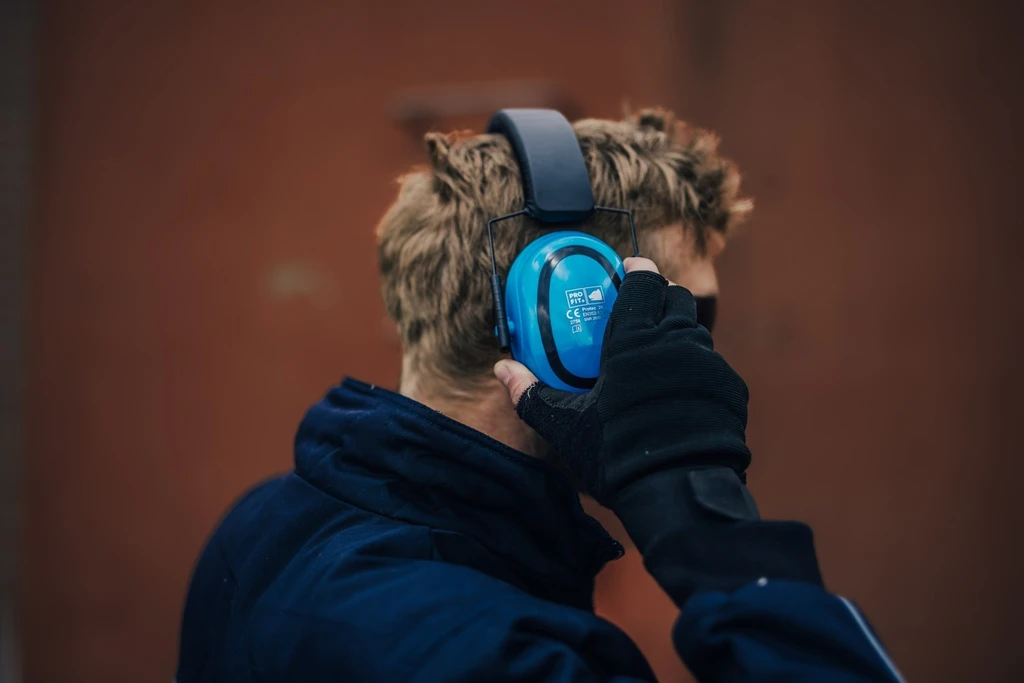 PRO FIT, Protect 26 earmuff, Black, Blue, Hearing protection capsules