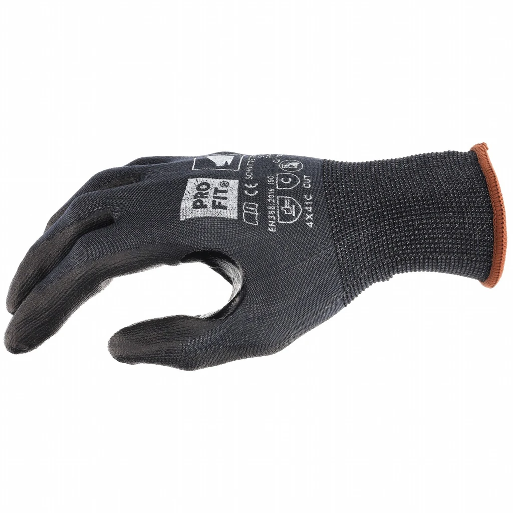 PRO FIT, PU cut resistance glove, Black, Cut protection PU gloves