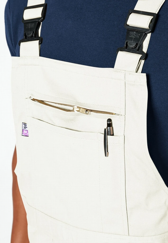 PKA, Basic Plus dungarees, White, Workwear pka
