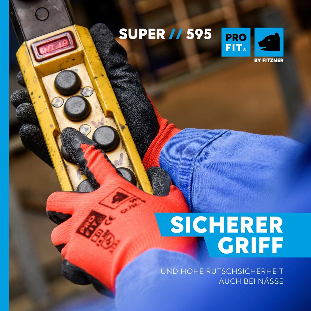 PRO FIT, latex glove, Black, Red, Latex gloves