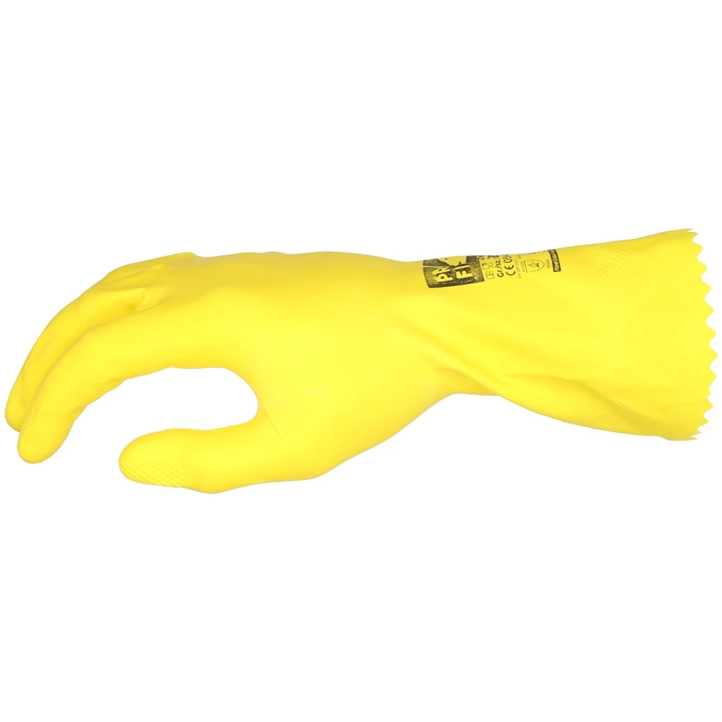 PRO FIT, latex household glove, Yellow, Latex gloves