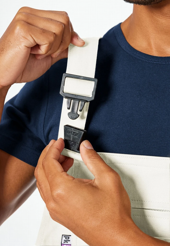 PKA, Basic Plus dungarees, White, Workwear pka