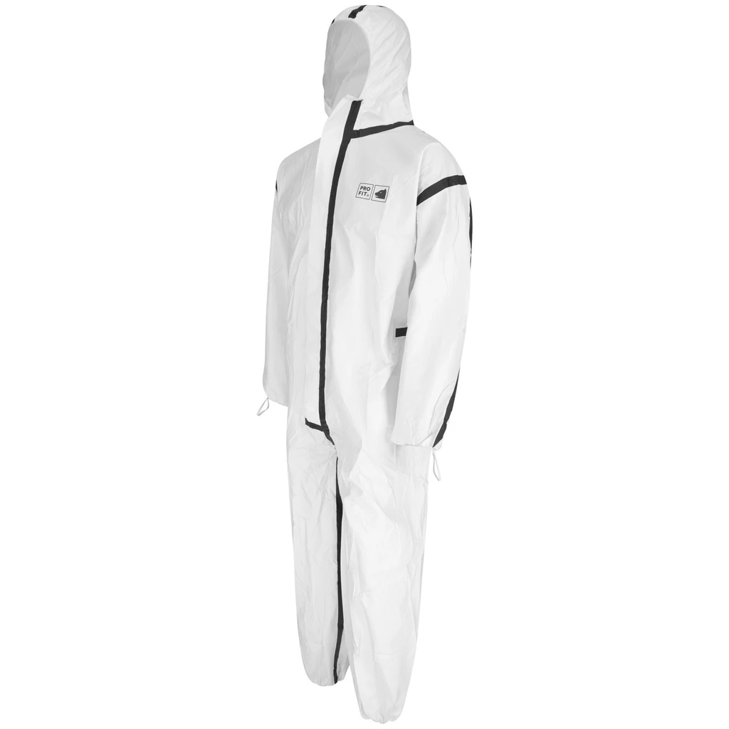 PRO FIT, microporous film membraneprotection overall, White, Disposable clothing