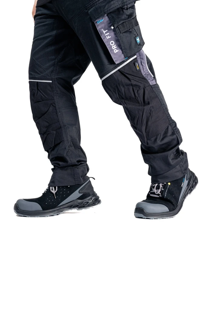 PRO FIT, Work trousers stretch, Black, Pants
