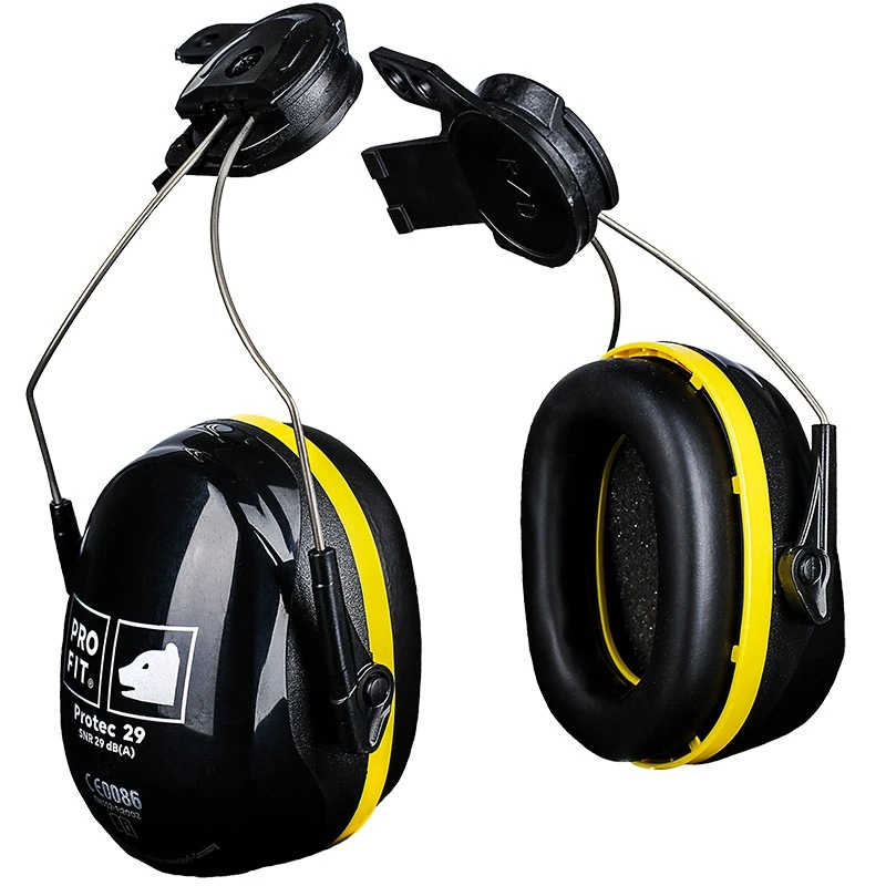 PRO FIT, Protec 29 cap mounted, Yellow, Black, Hearing protection capsules