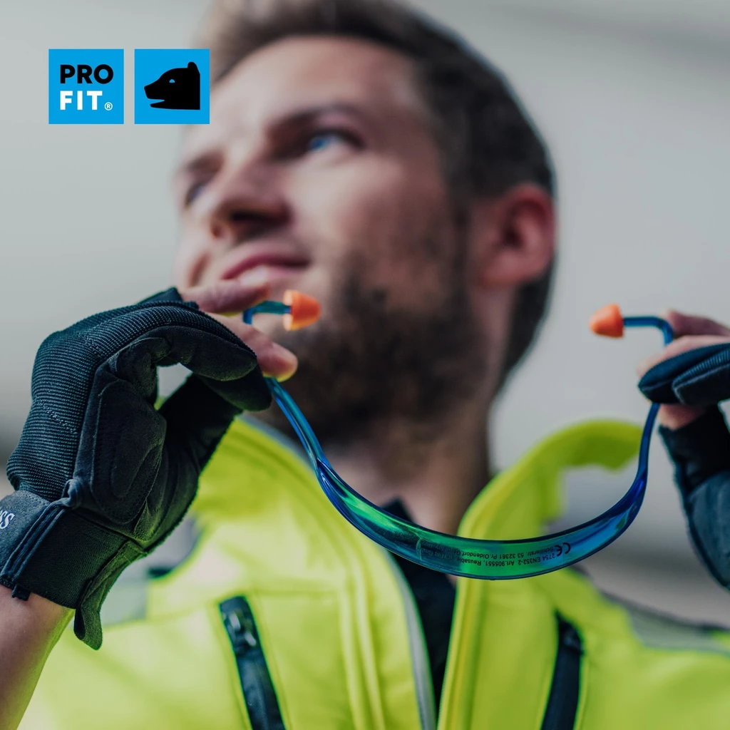 PRO FIT, banded earplug Proflex 24, Orange, Blue, Earplugs