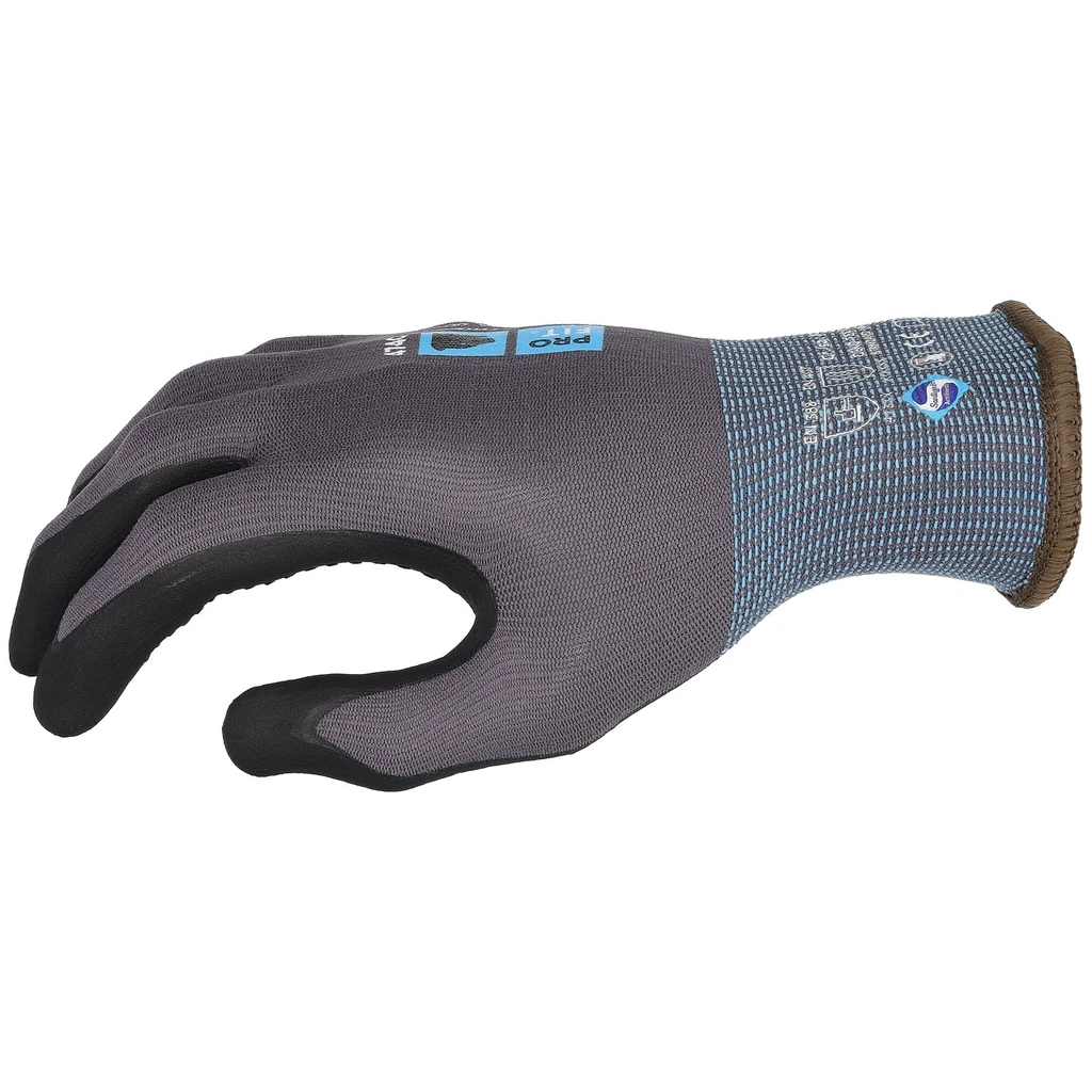 PRO FIT, nitrile foam glove maxim cool, Black, Grey, Nitrile foam gloves