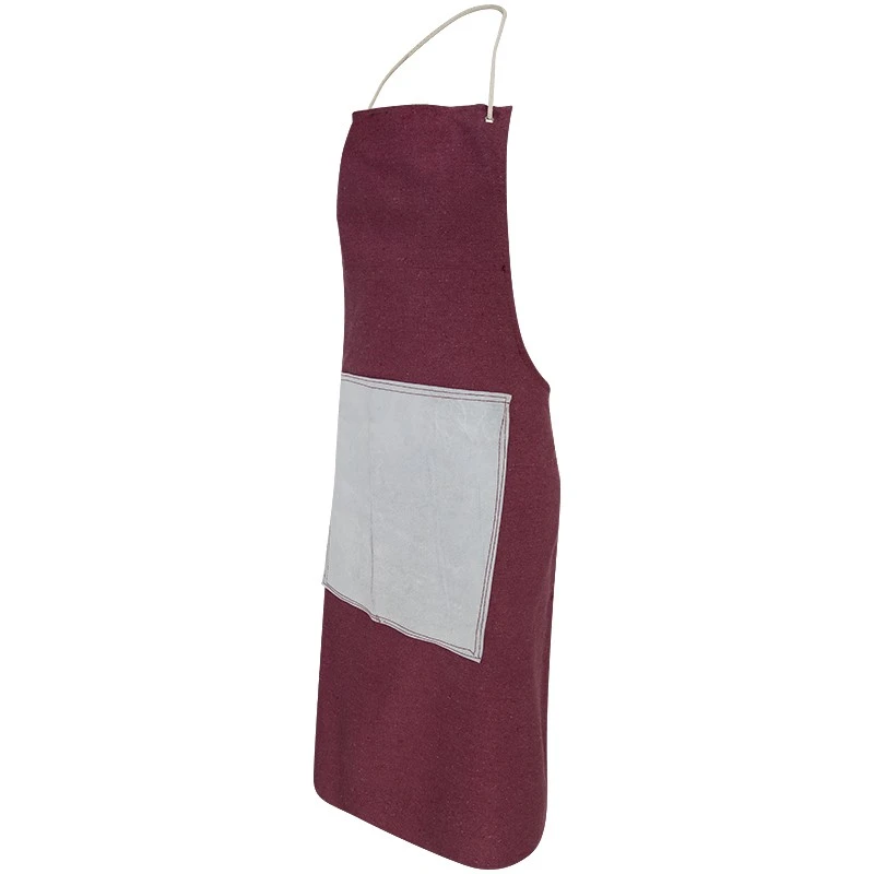 PRO FIT, canvas bib apron, Reddish brown, Apron