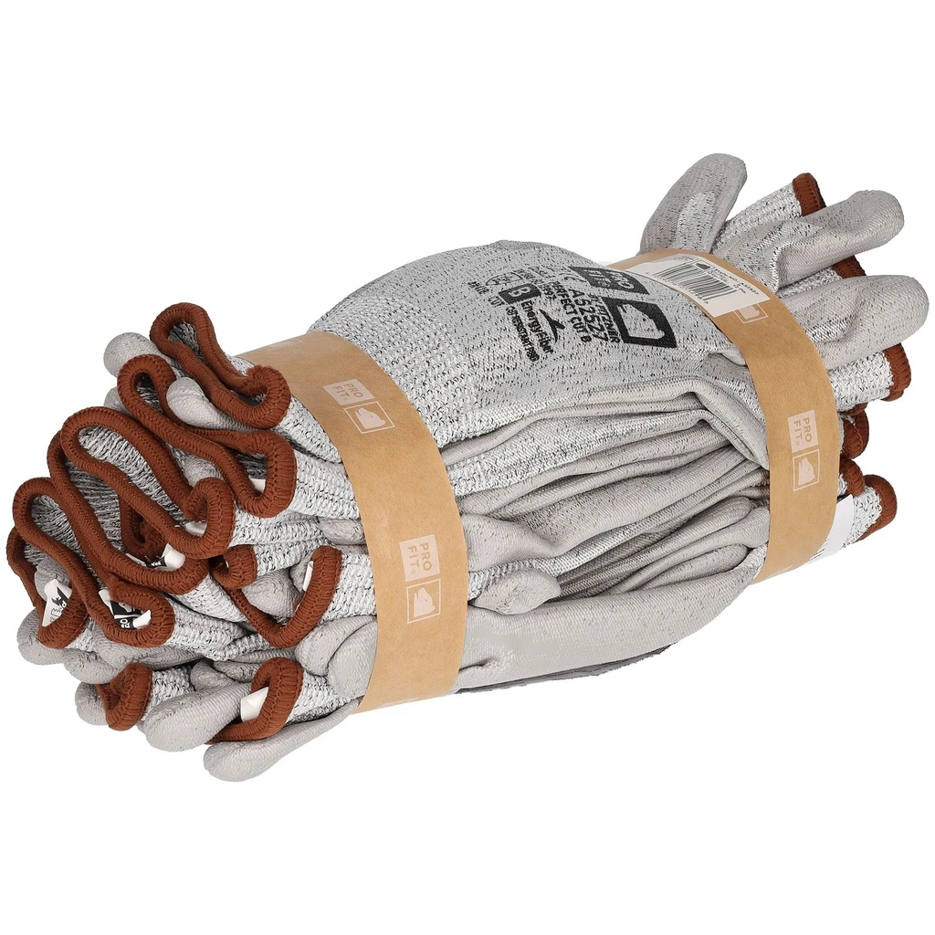 PRO FIT, PU cut resistance glove, Grey, Cut protection PU gloves