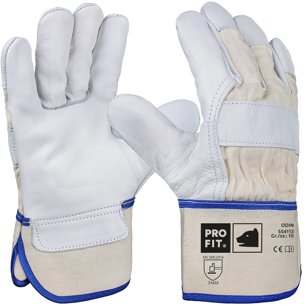 PRO FIT, cow full leather glove, Natural, Leather gloves