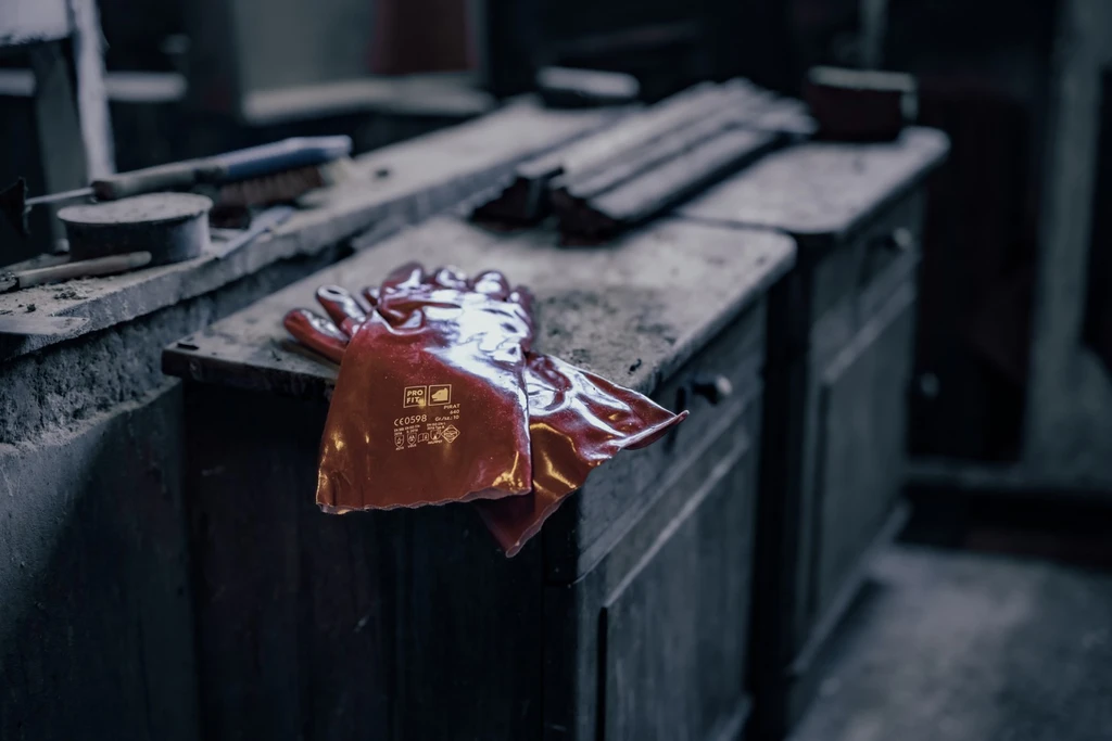 PRO FIT, pirat pvc chemical resistance, Reddish brown, Chemical protection glove