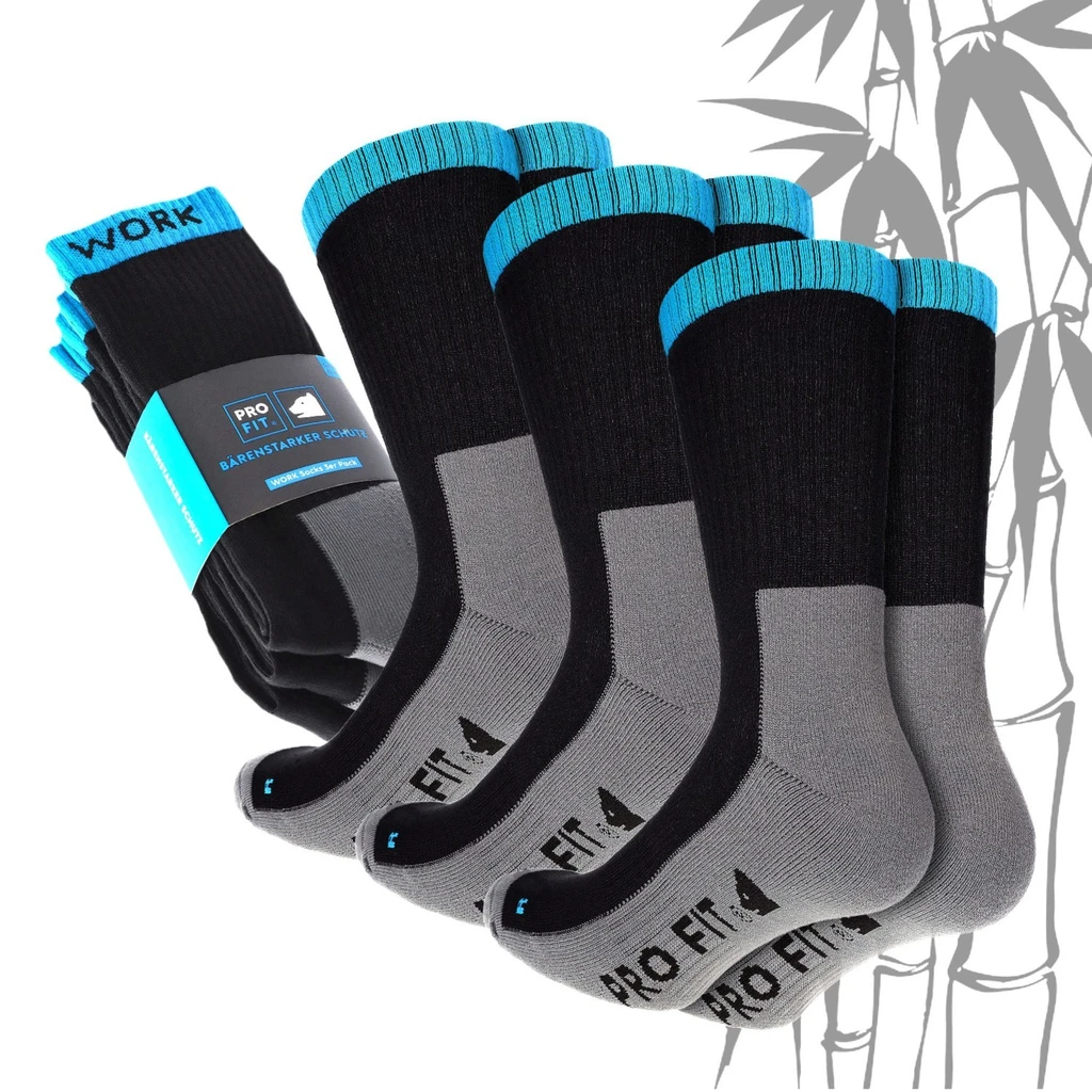 PRO FIT, work socks, Turquoise, Black, Accessories Shoes