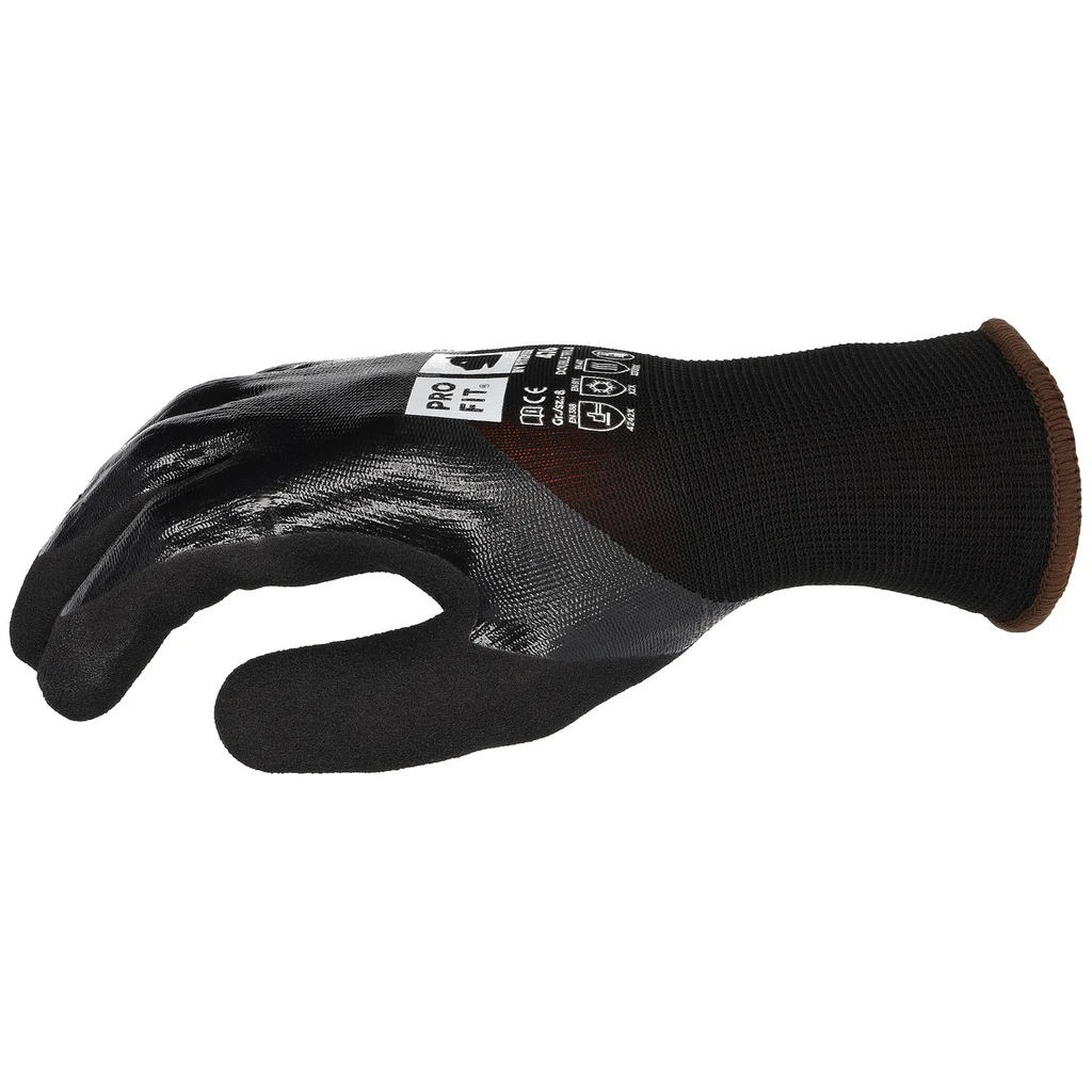 PRO FIT, winter nitrile foam glove, Black, Winter gloves