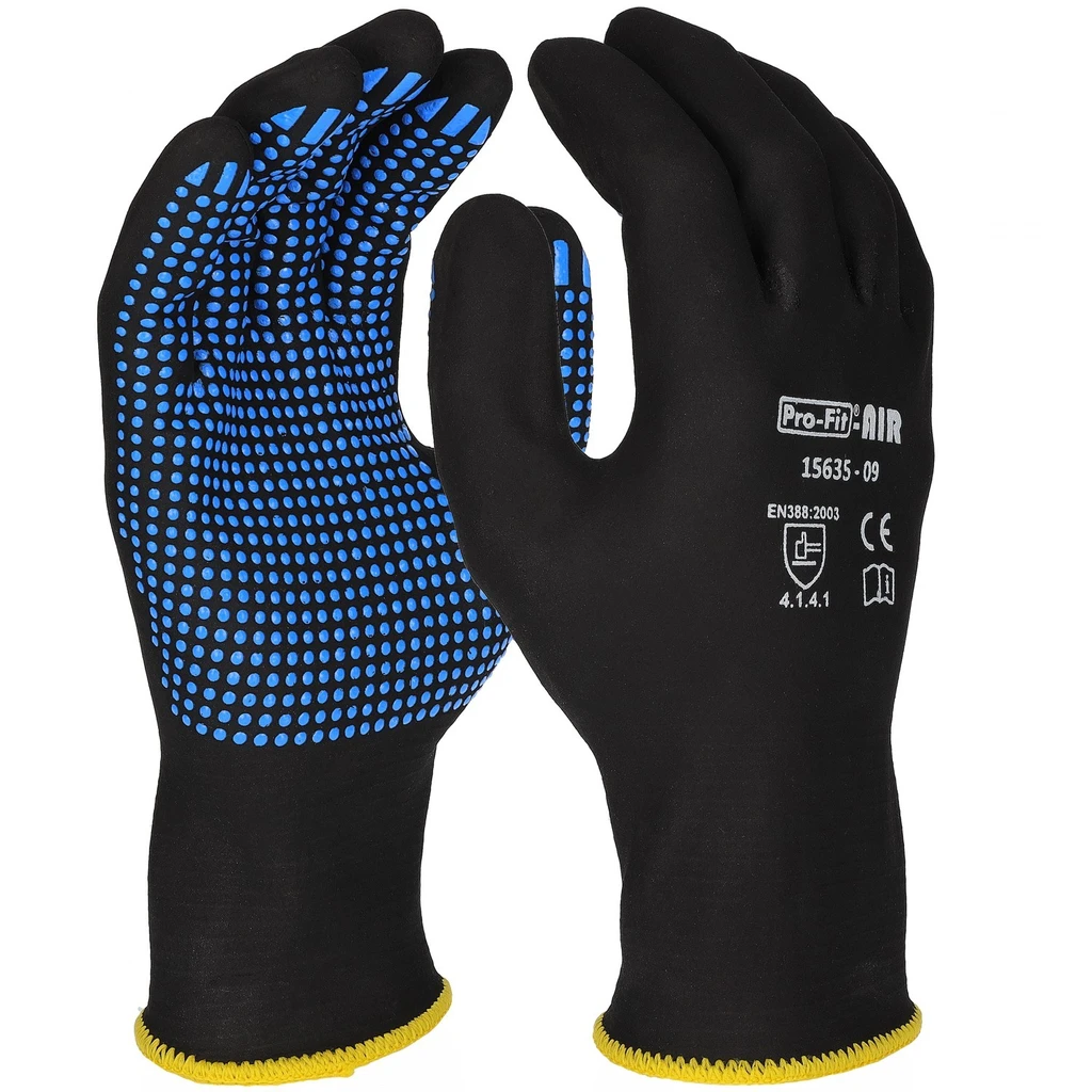 PRO FIT, Nitril Handschuhe, Schwarz, Nitrilschaum-Handschuhe