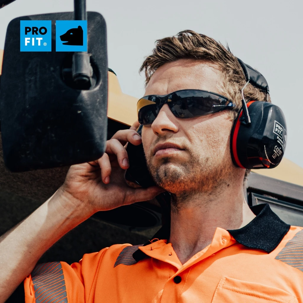 PRO FIT, Kapselgehörschutz "Protec 33", Rot, Schwarz, Gehörschutzkapseln