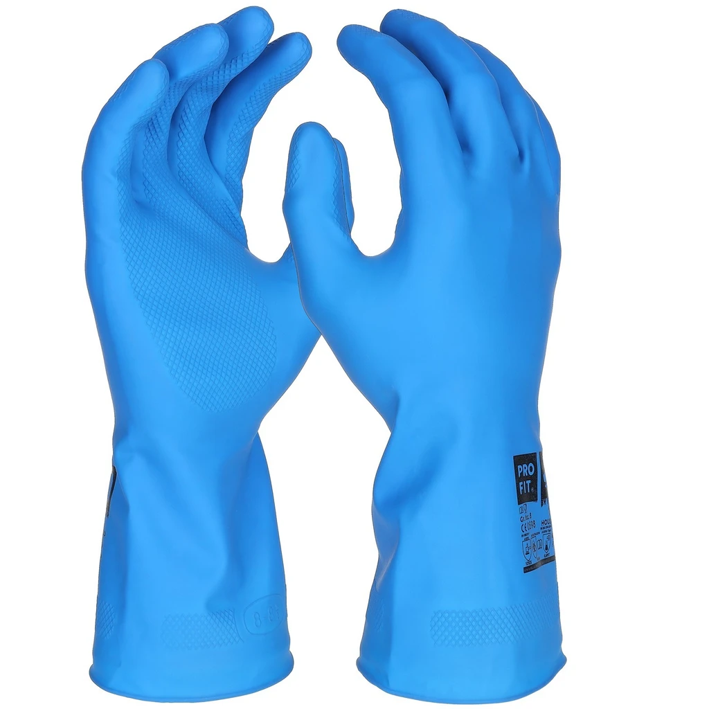 PRO FIT, latex household glove, Blue, Latex gloves
