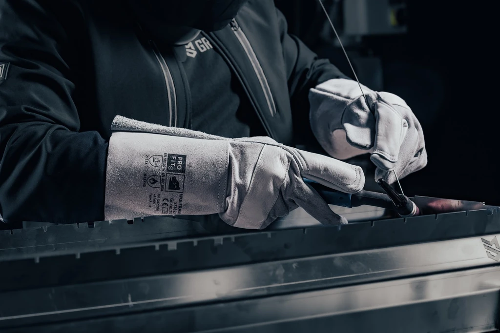 PRO FIT, combined cow leather welder`s, Natural, Welders