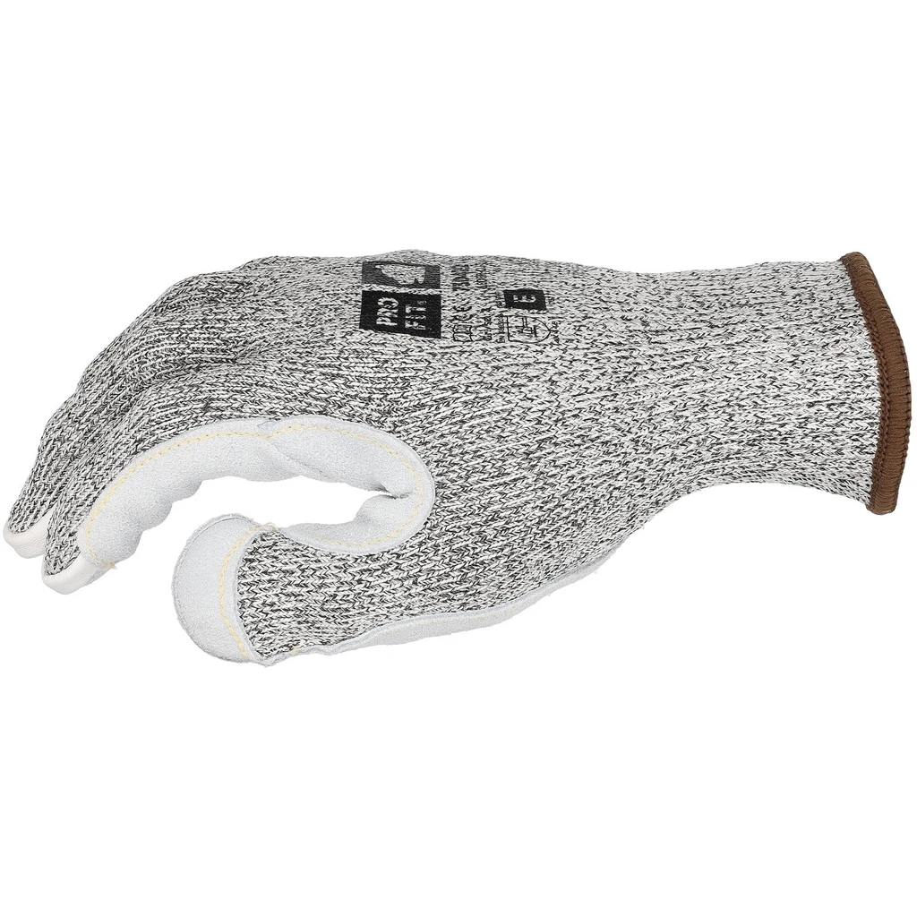 PRO FIT, Cut resistance glove, Grey, Cut protection leather
