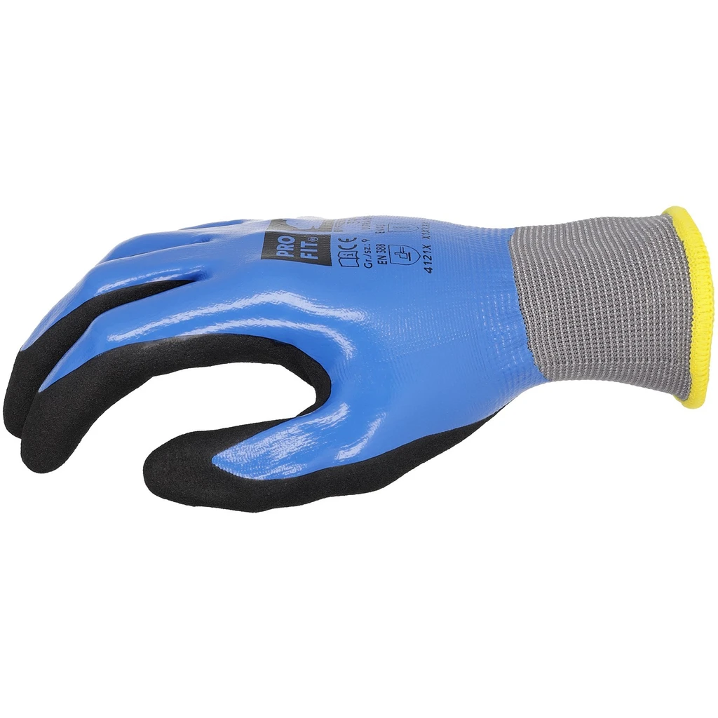 PRO FIT, nitrile foam glove maxim cool, Black, Blue, Nitrile foam gloves